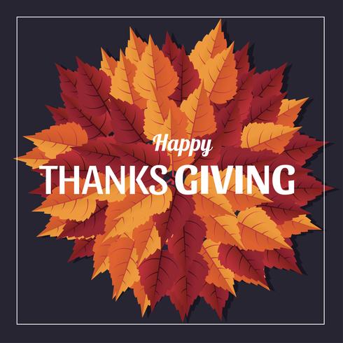 Papercraft Thanks Giving Vector Design