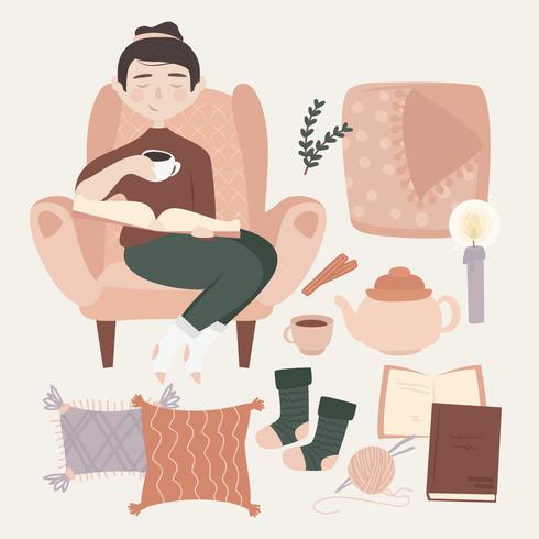 Vector Cozy Setting Illustration