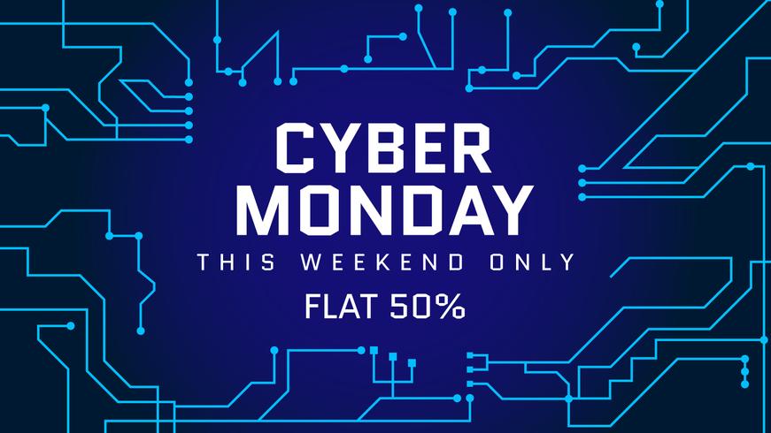Funky Cyber Monday Social Media Post Vectors