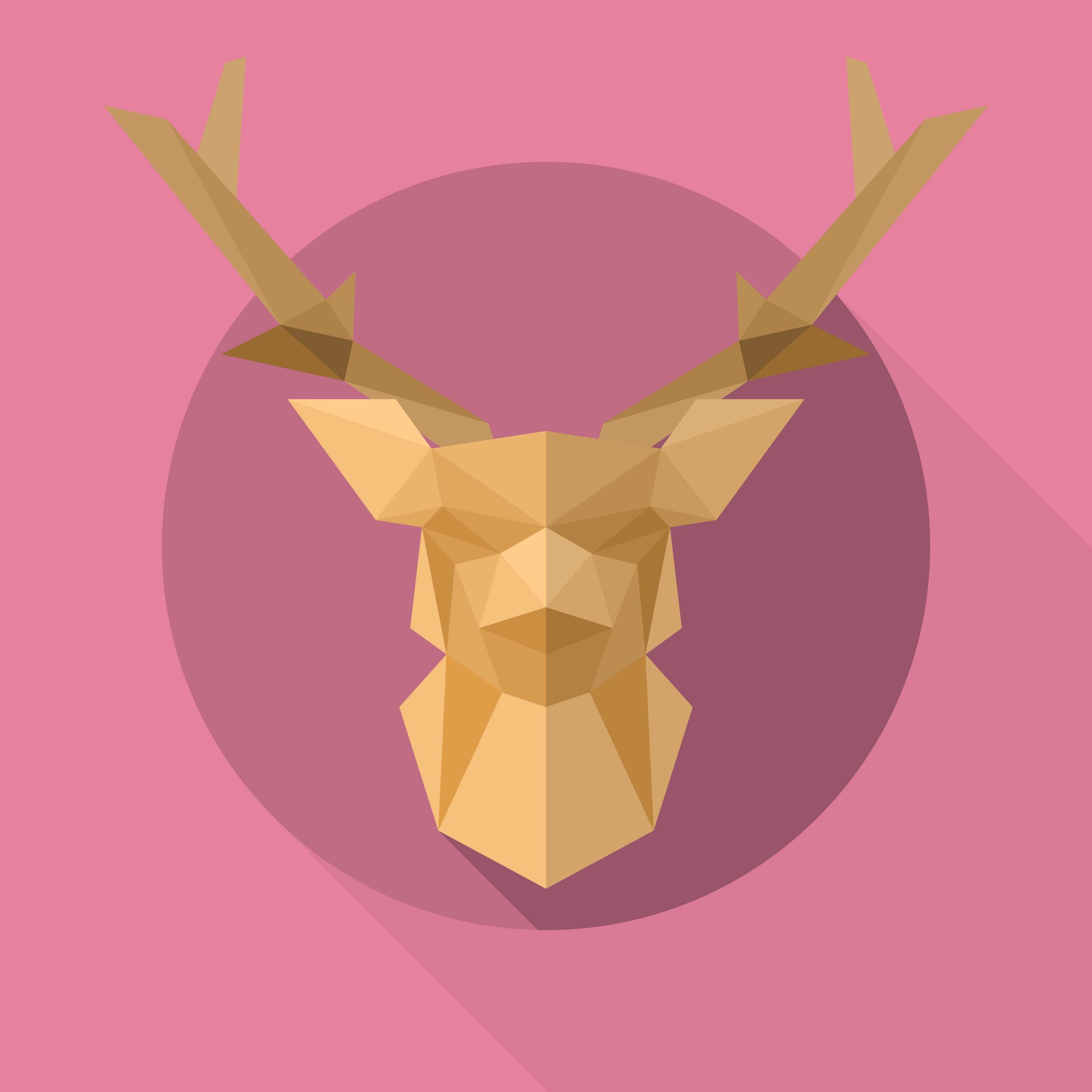 Flat Geometric Simple Shape Animals Vector Illustration 262076 Vector