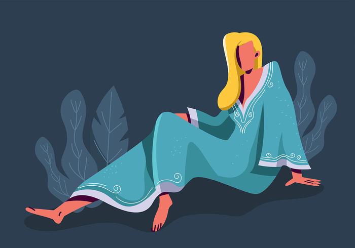 Mujer en Kaftan vector