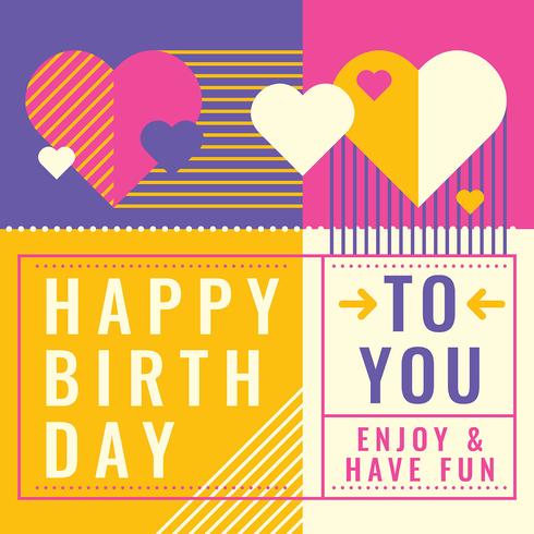 Birthday card vector