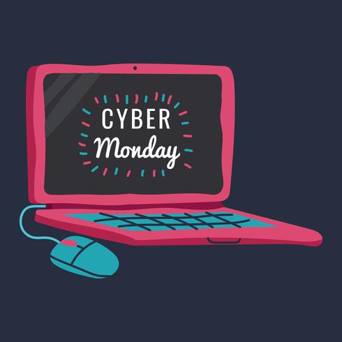 Doodled Cyber ​​Monday Post vector