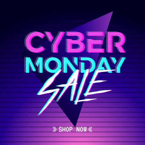 Cyber Monday Electronic Dance Social Media Post Template. vector