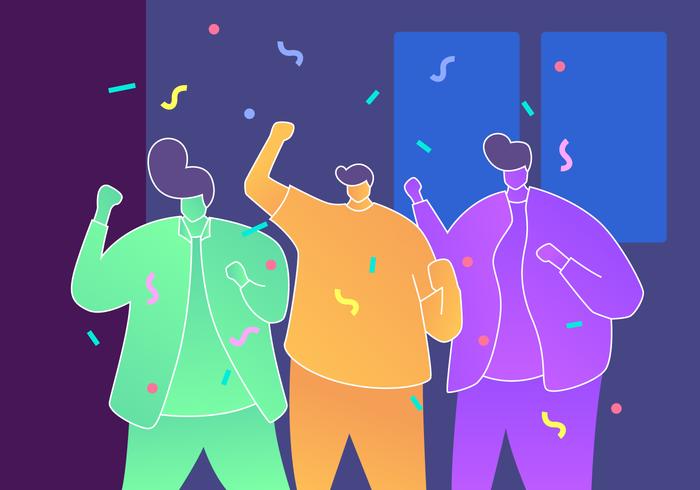 Funky Parties And Gatherings Vectors
