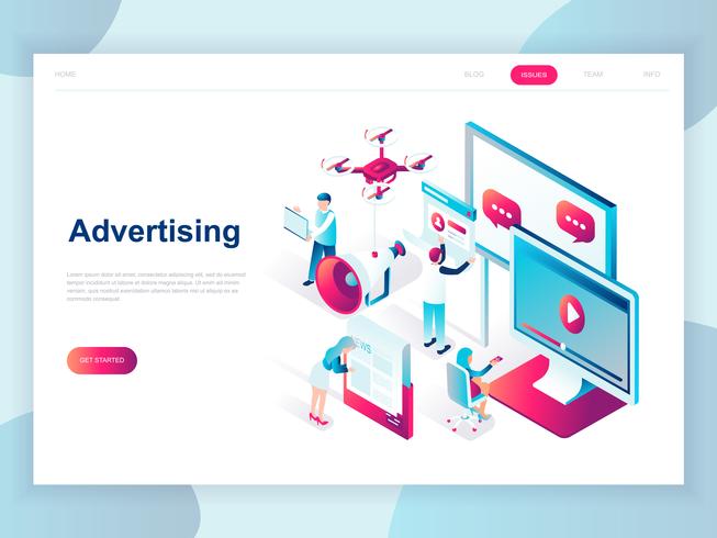 Modern Isometric Advertising and Promotion vector