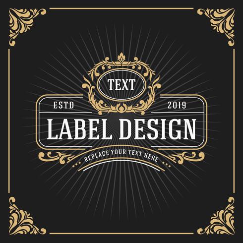 Vintage Luxury Monogram Banner Template Design vector