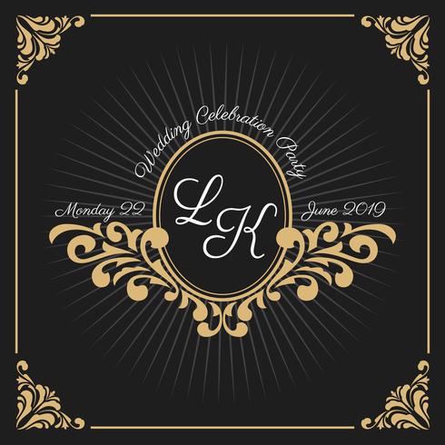 Vintage Luxury Monogram Logo Template vector