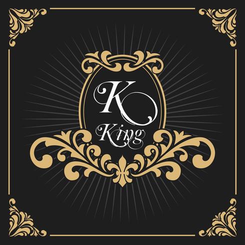 Vintage Luxury Monogram Logo Template vector