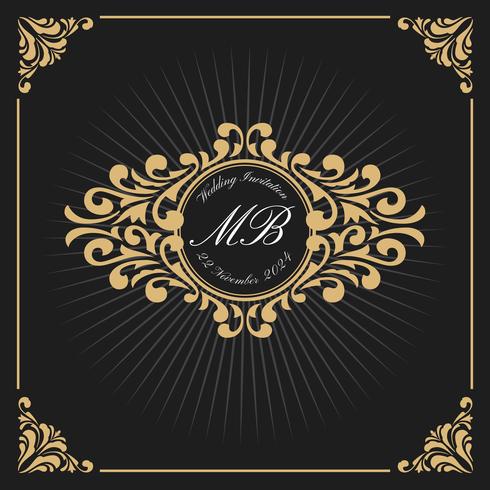 Vintage Luxury Monogram Logo Template vector