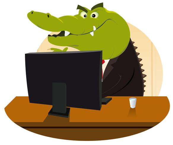 Crocodile Bankster vector