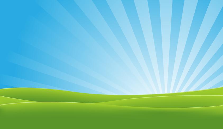 Green And Blue Landscape vector