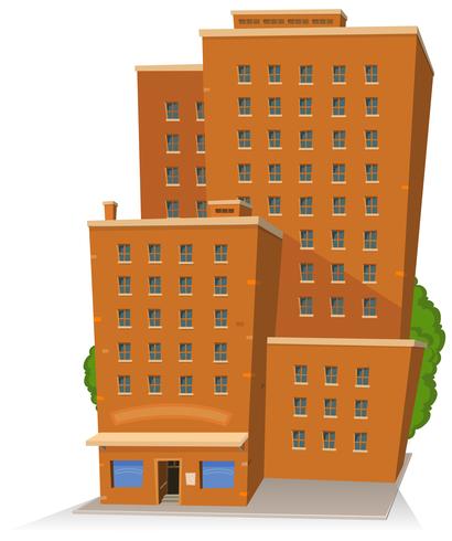 Edificio grande de dibujos animados vector