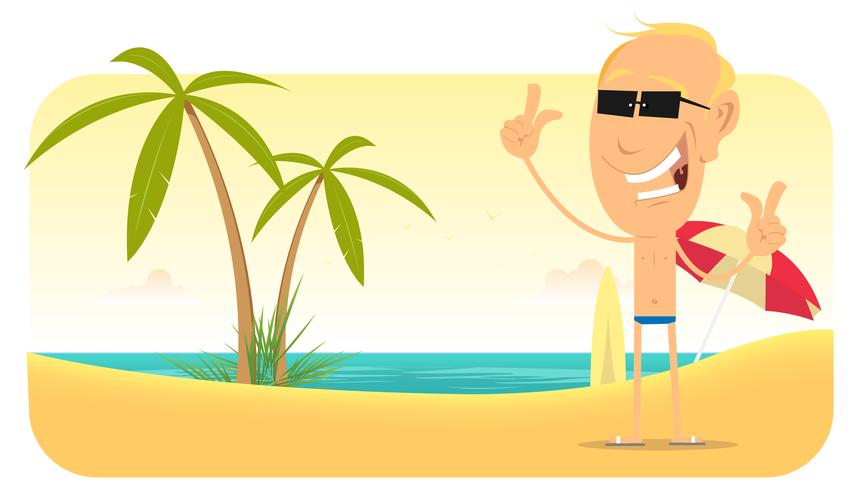 Summer Beach Vacations Banner vector