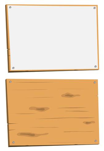 Blank Sign And Wood Sign vector