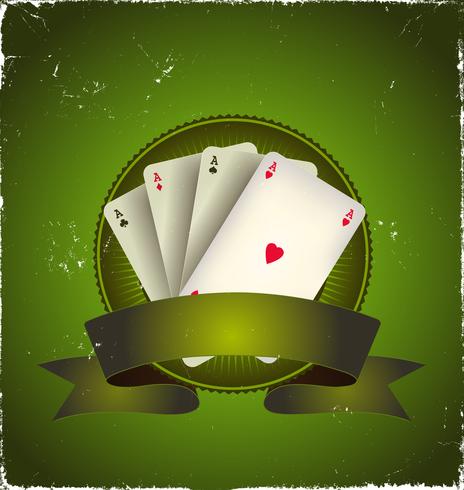 Casino Poker Aces Banner vector