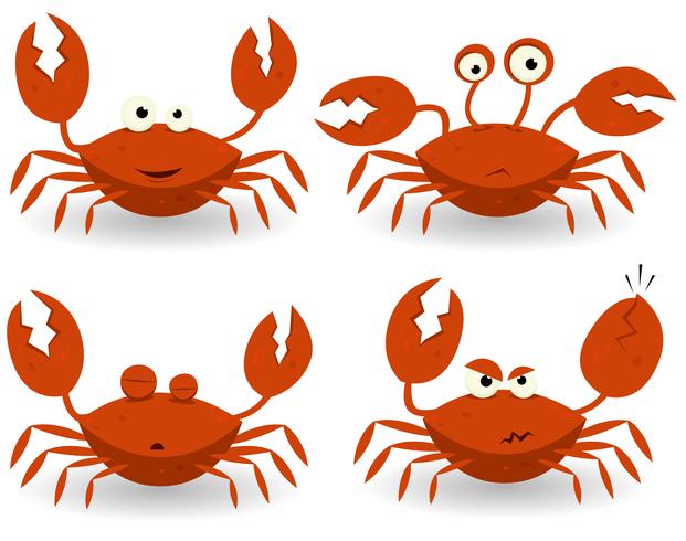 Red Crabs Characters vector