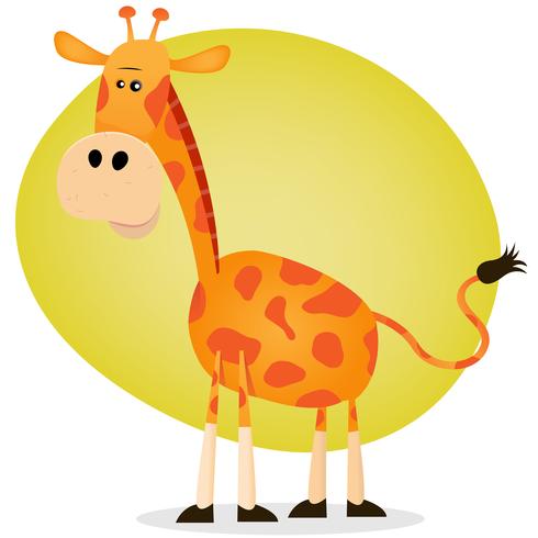 Cute Cartoon Giraffe vector