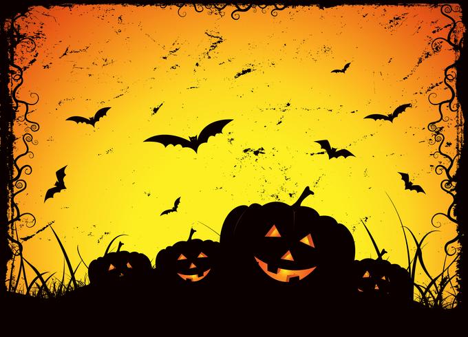 Jack O'Lantern Grunge Poster vector