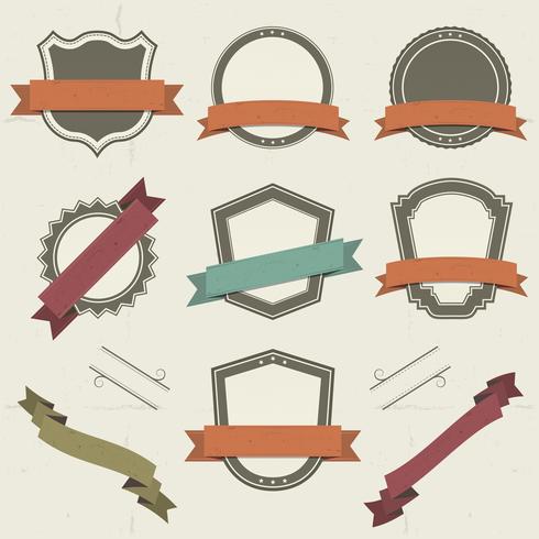 Grunge Shields, Labels And Banners vector