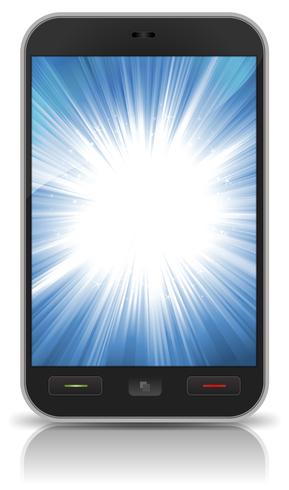 Awesome Background Star Burst Inside Smartphone vector