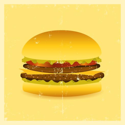 Grunge Hamburger vector