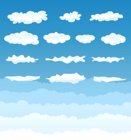 Colección de nubes vector