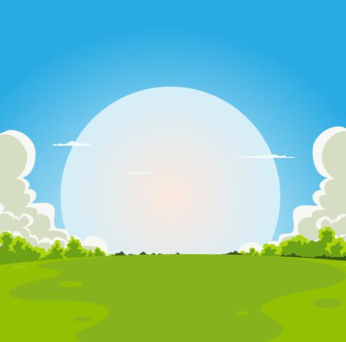 Cartoon Moonrise Background vector