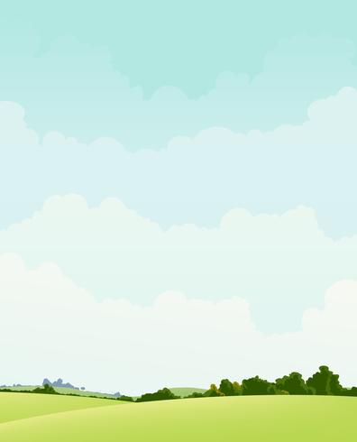 Spring And Autumn Landscape vector