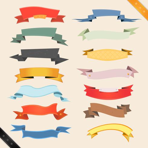 Cartoon Banners And Ribbons vector