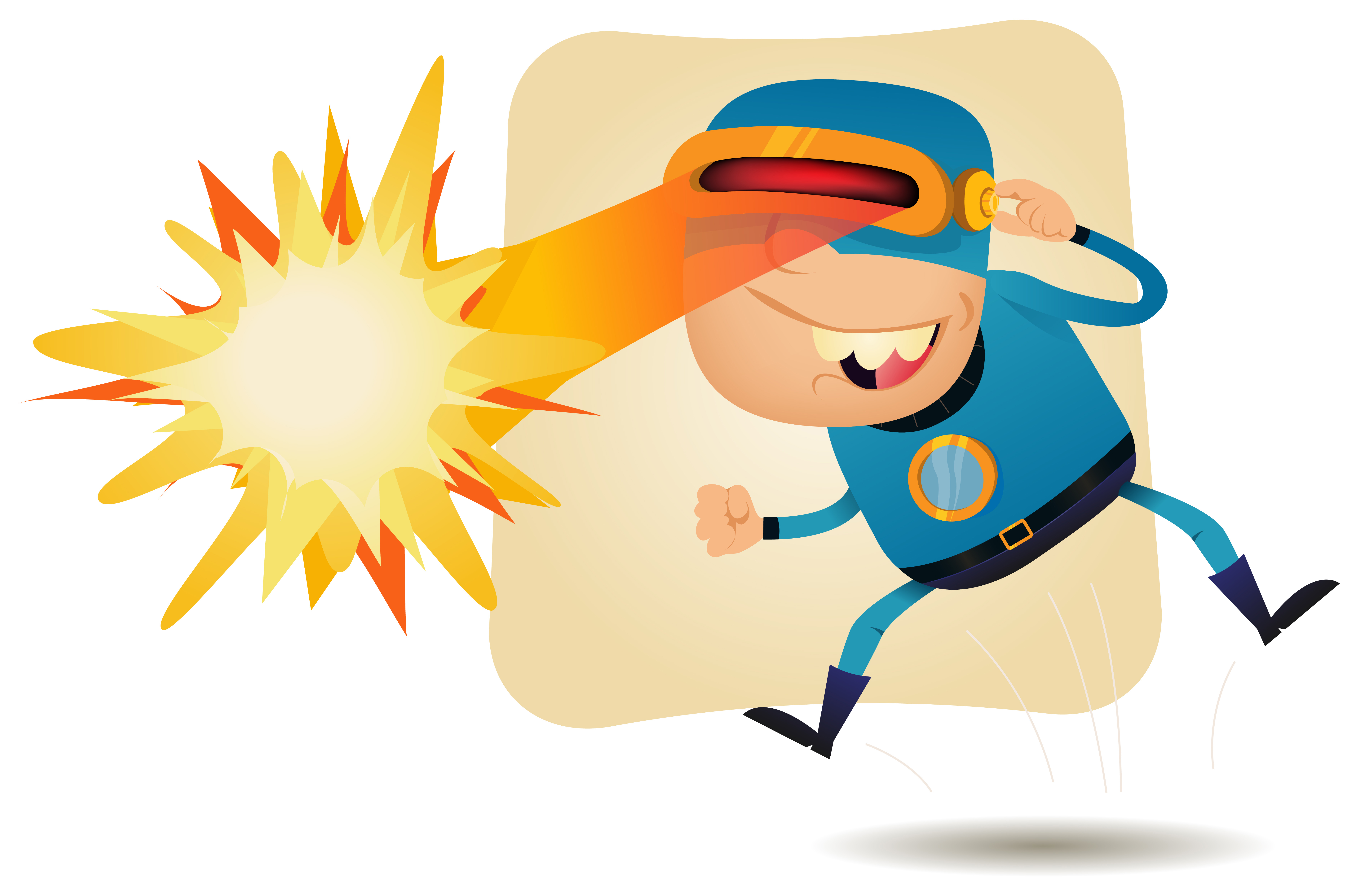 Laser Beam Head Comic Superhero 263048 Vector Art at Vecteezy
