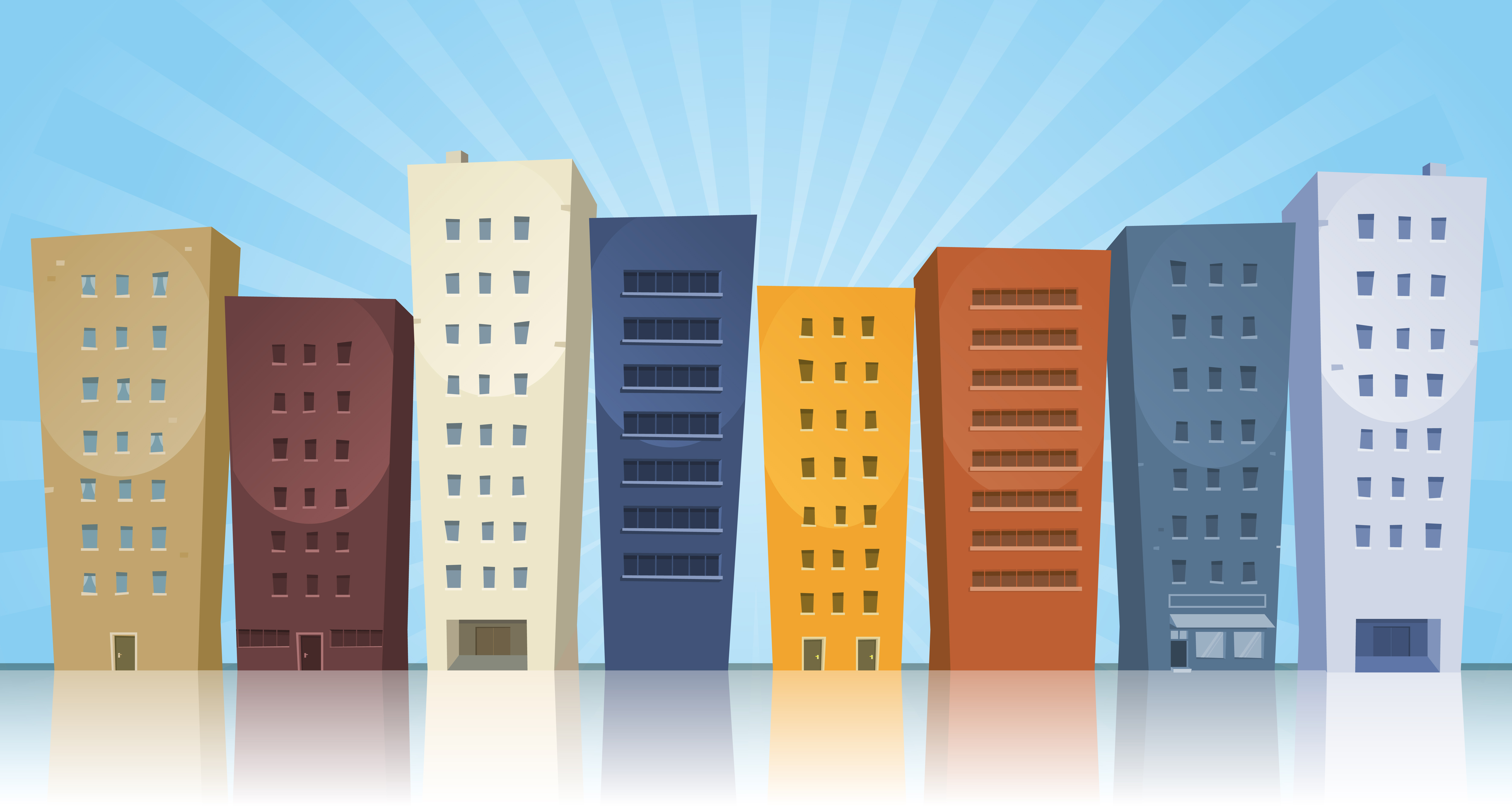 Cartoon Cityscape - Download Free Vectors, Clipart Graphics & Vector Art