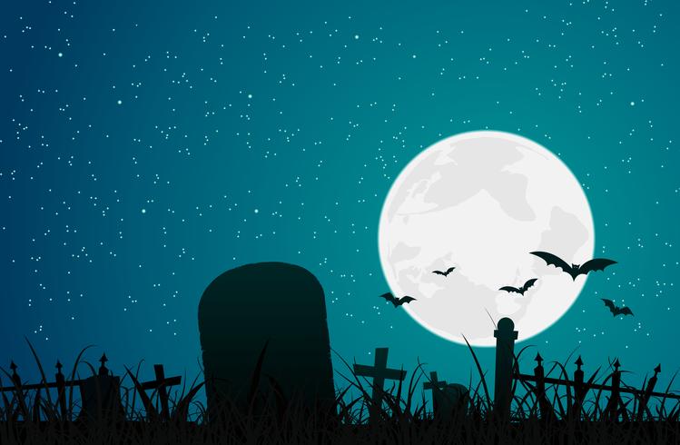 Halloween Graveyard vector