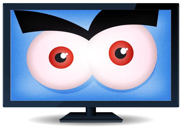 Violence On Screen TV vector