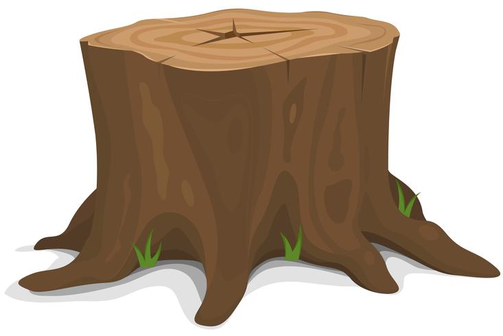 Tocón de árbol vector