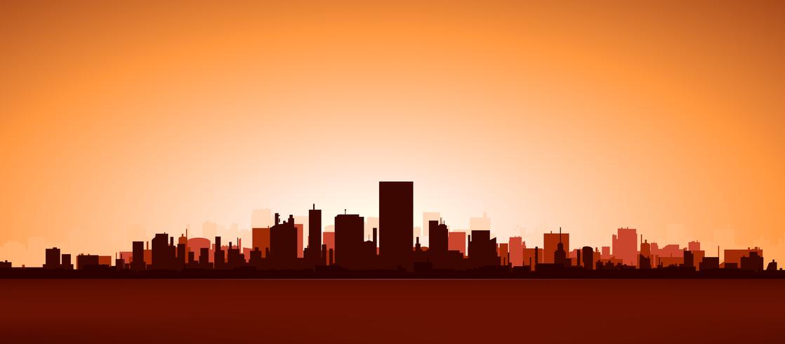 Ciudad de calor vector