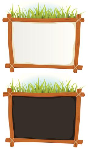 Wood Frame With Sign vector