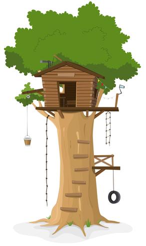 Casa del árbol vector