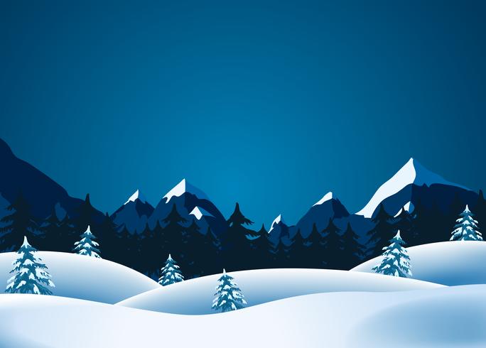 Paisaje de invierno vector