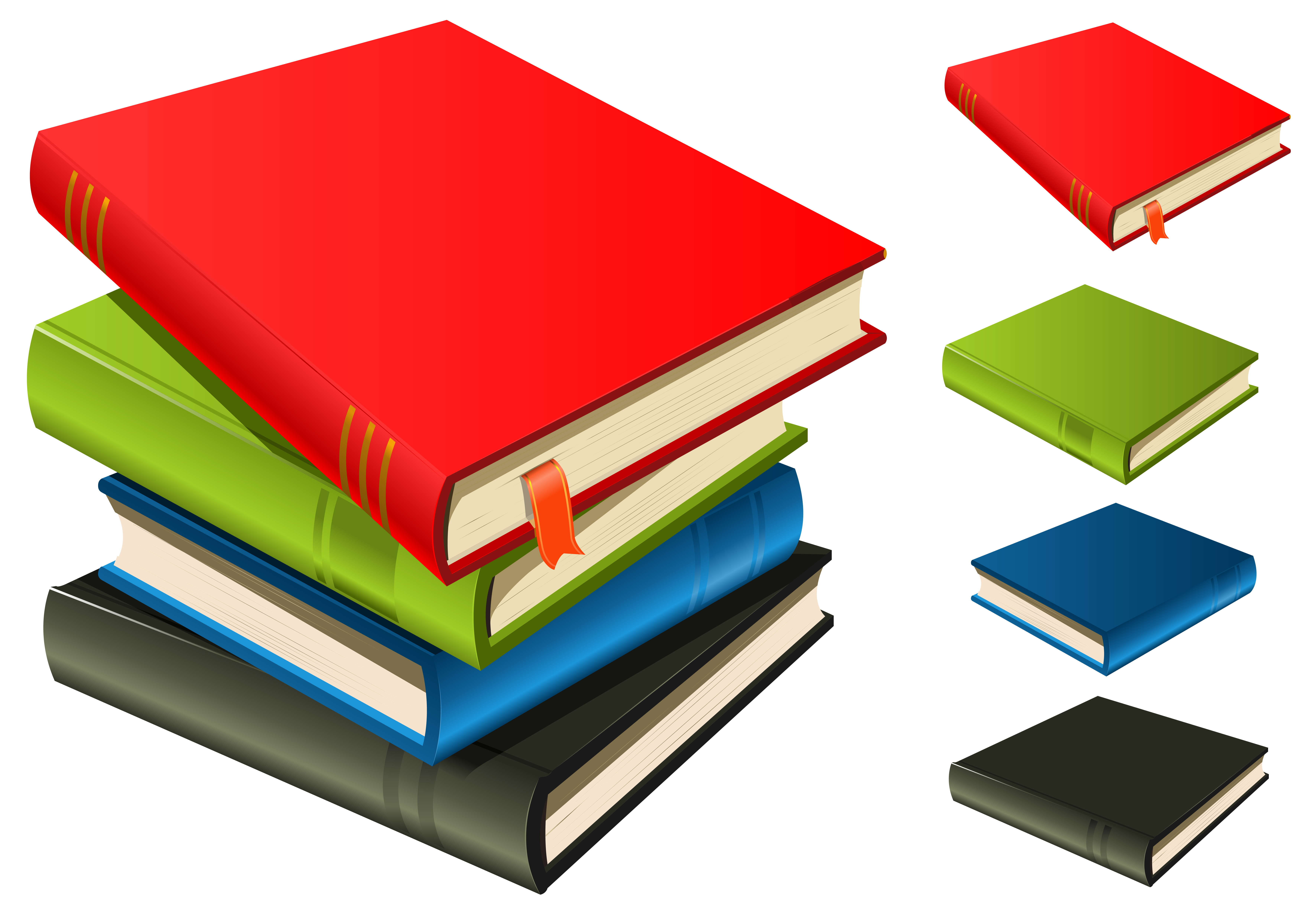 Stack Of Books Set And Separated 263273 Vector Art at