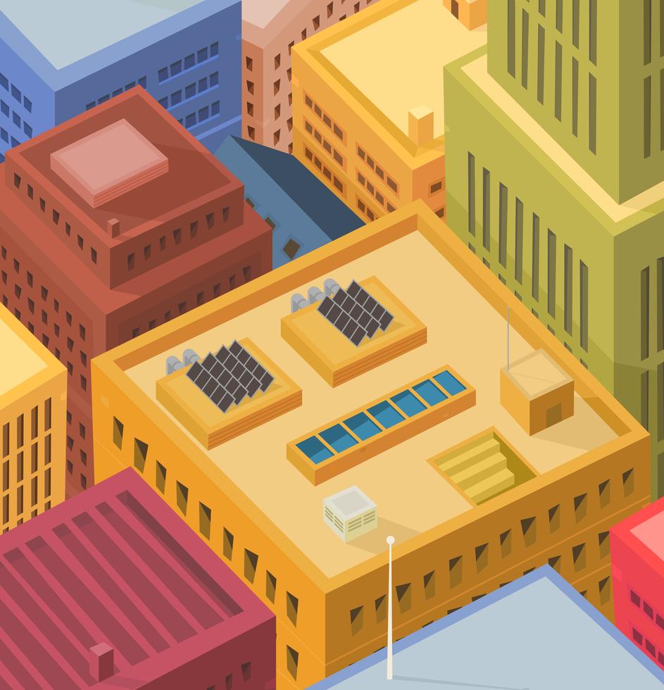 Buildings Roofs - Aerial View 263274 Vector Art at Vecteezy