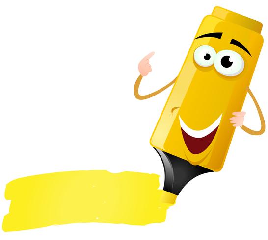Cartoon Highlighter Character vector