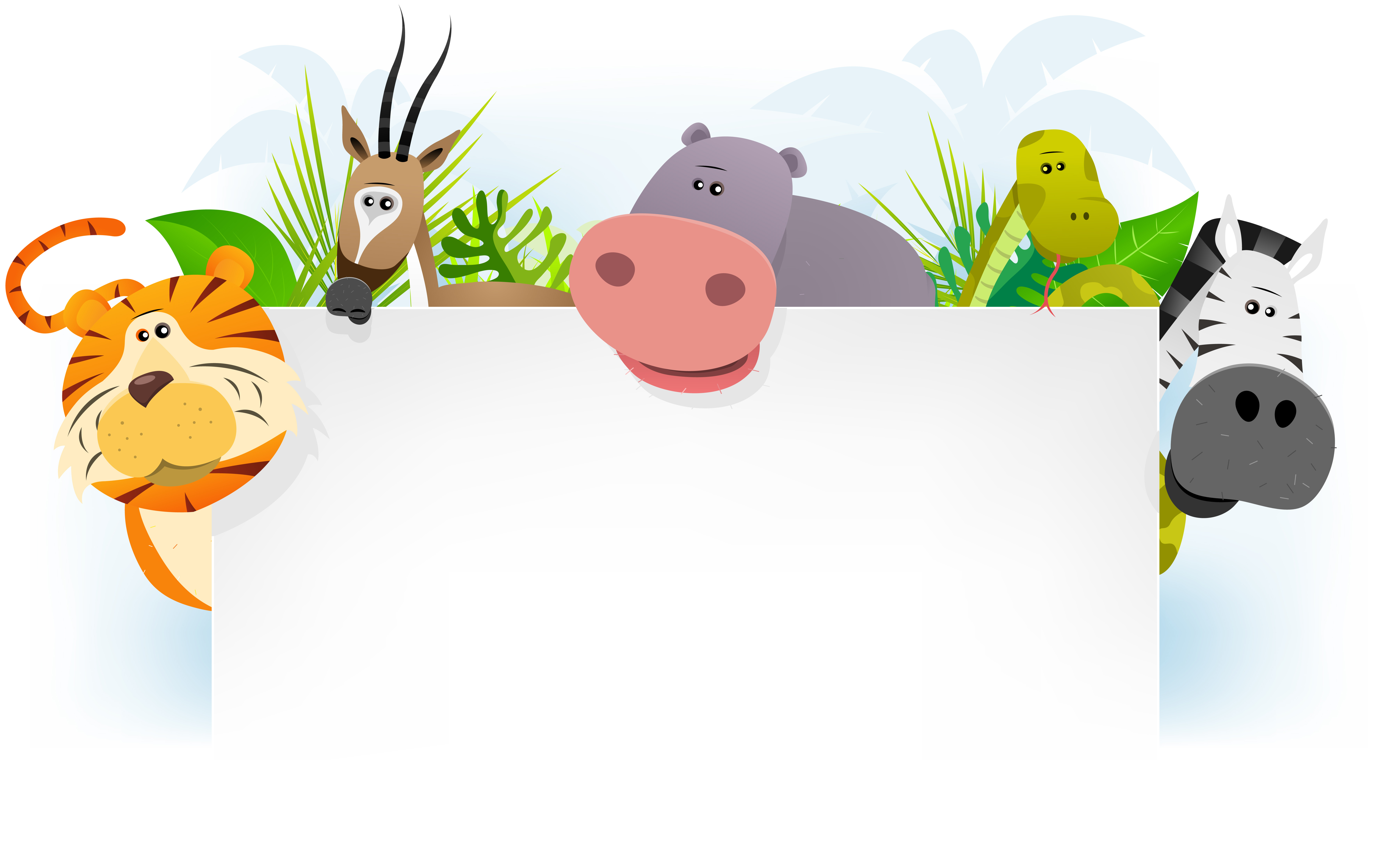 Cute Zoo Animal Background