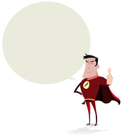 Super Hero Speech Bubble vector