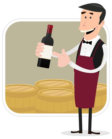 Cartoon Winemaker vector