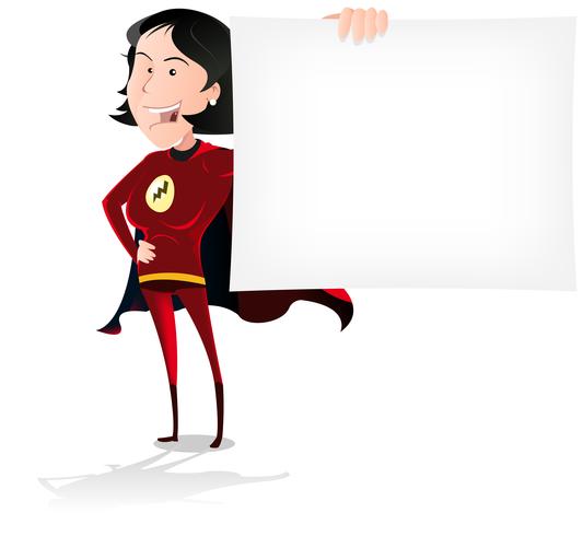 Super Hero Woman Banner vector