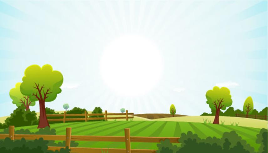 Agriculture And Farming Summer Landscape vector