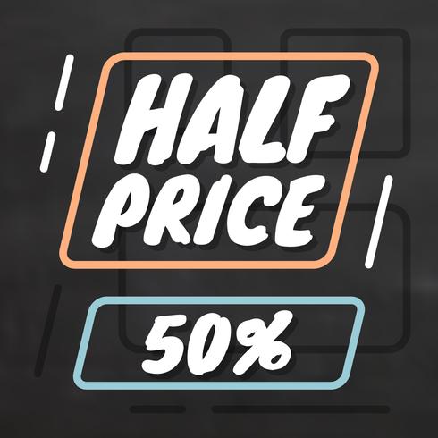 Half Price! vector