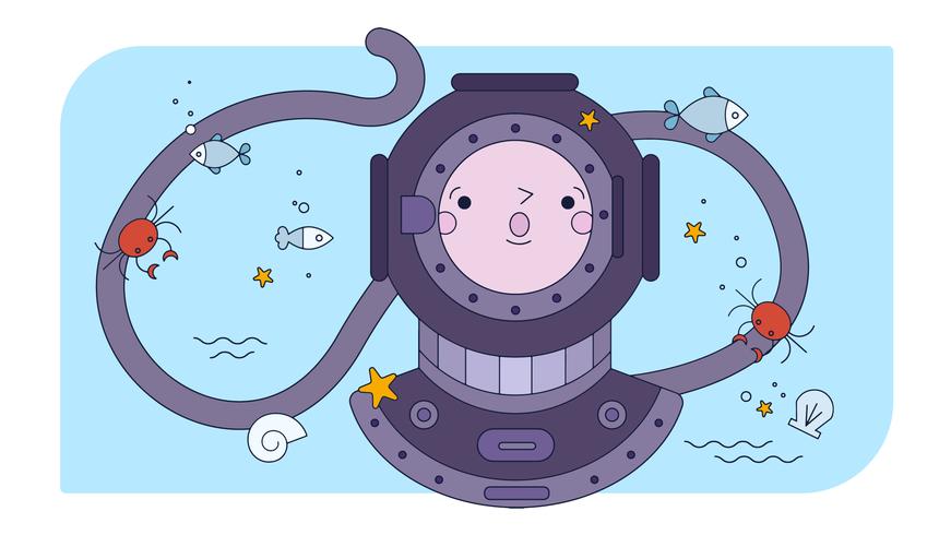 Scuba Diving Vector