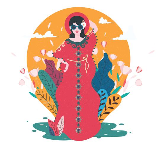 Mujer en Kaftan Vol 2 Vector